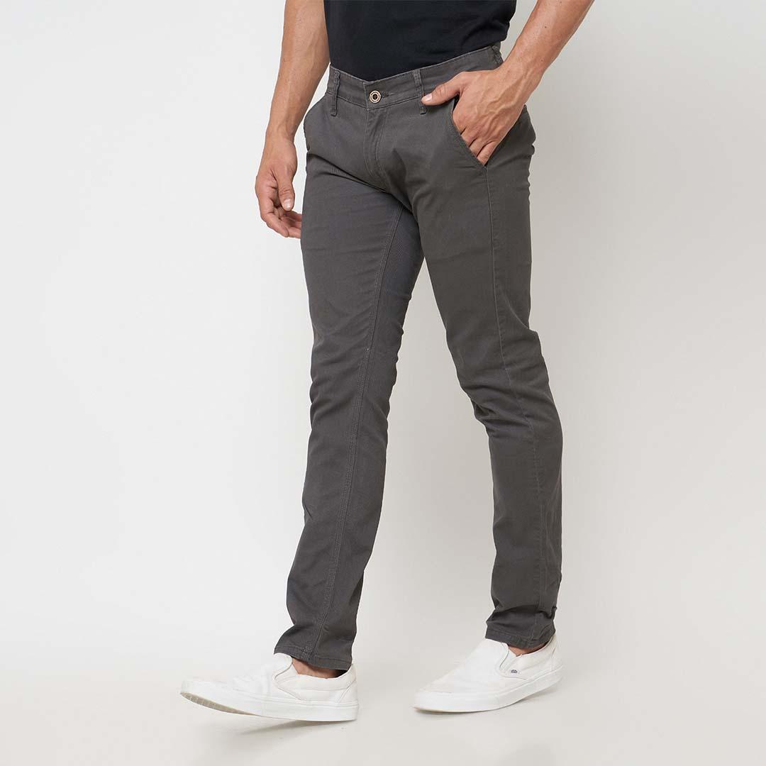 Emoline Chino Long Pants Grey Premium Celana Chino Panjang Premium