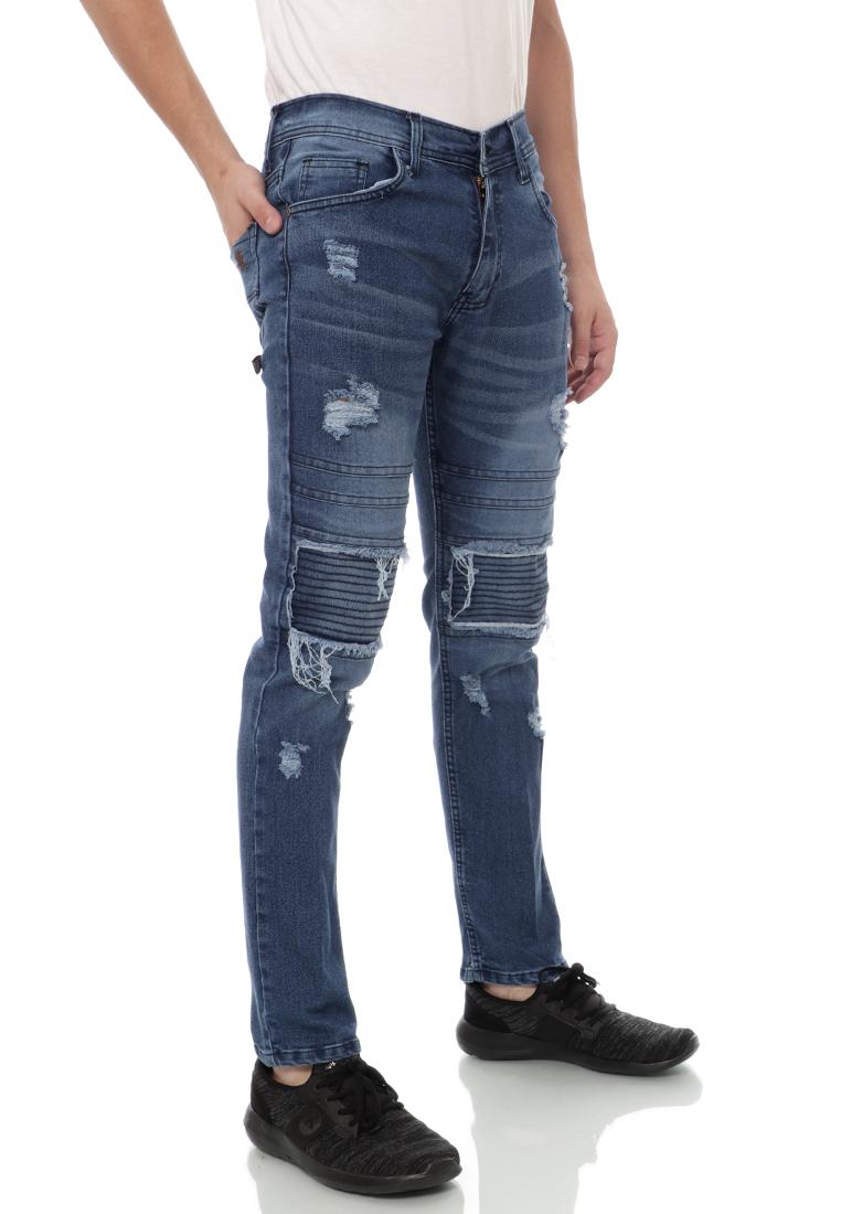  Celana  Panjang  Jeans  Sobek  007 Pria  Emoline