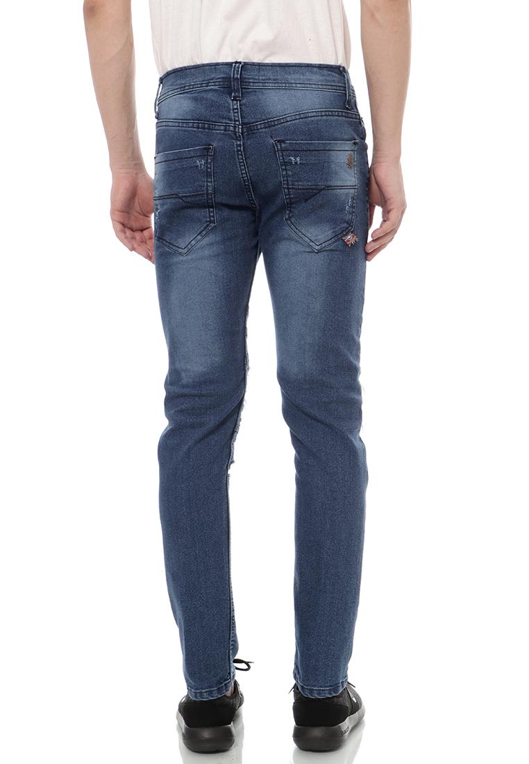  Celana  Panjang  Jeans  Sobek  007 Pria  Emoline