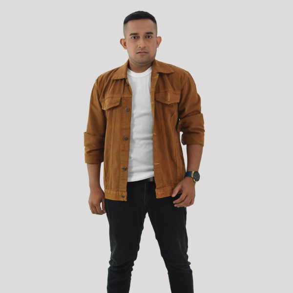 jaket jeans mustard