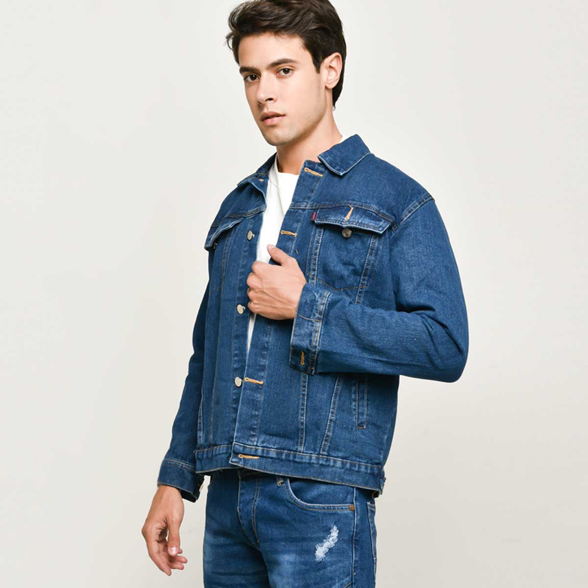 Emoline Jaket  Jeans Pria  Jacket  Panjang  Pria  Jaket  Jeans 